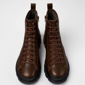 Camper Brutus Leather Lace Up Ankle Brown Medium Boots RETAIL $230 - W 10 / M 8
